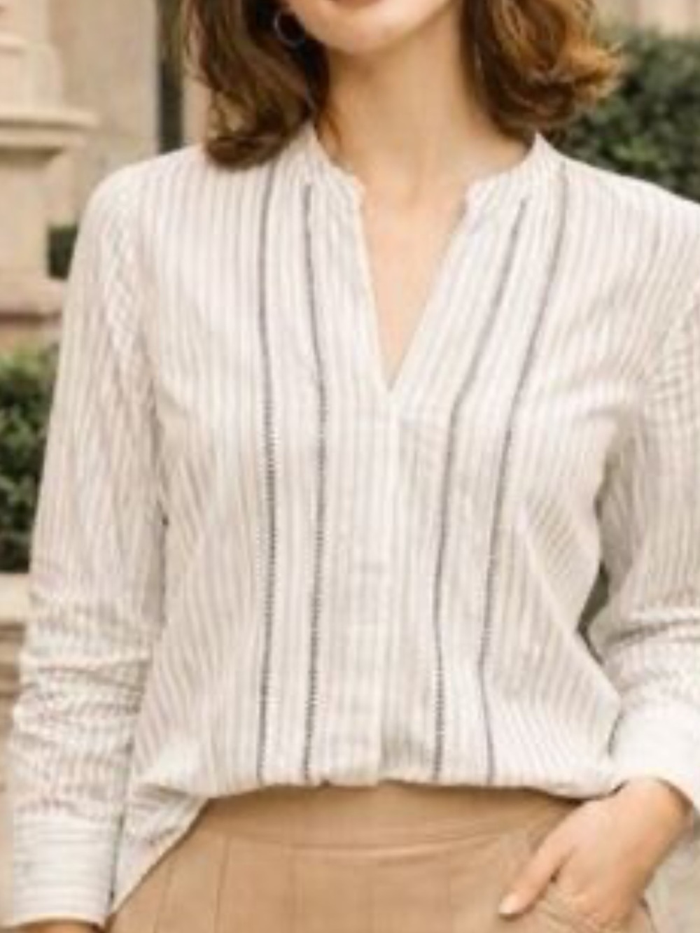 J. Crew Striped Cotton Popover Tunic Size 6